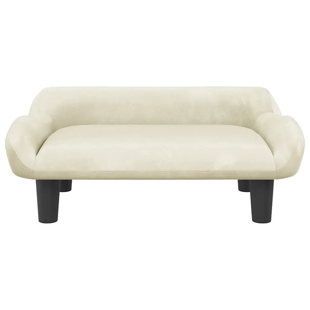 Divano per Bambini-Sofa-Divanetto Crema 70x40x24 cm in Velluto