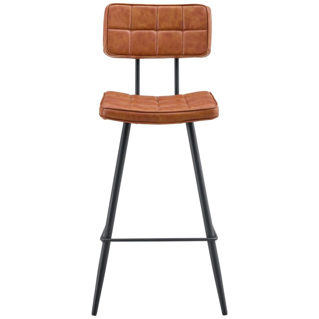 Set di 2 sgabelli da bar FERNAND in similpelle cognac