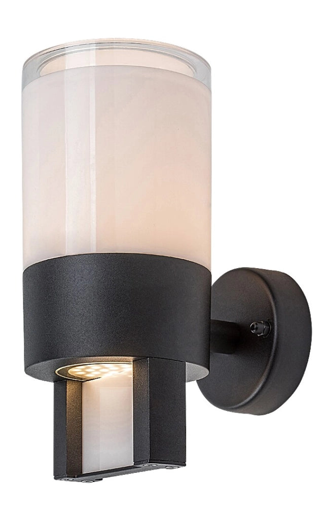 Applique esterna moderna nera LED 12W IP44 Leitha Rabalux