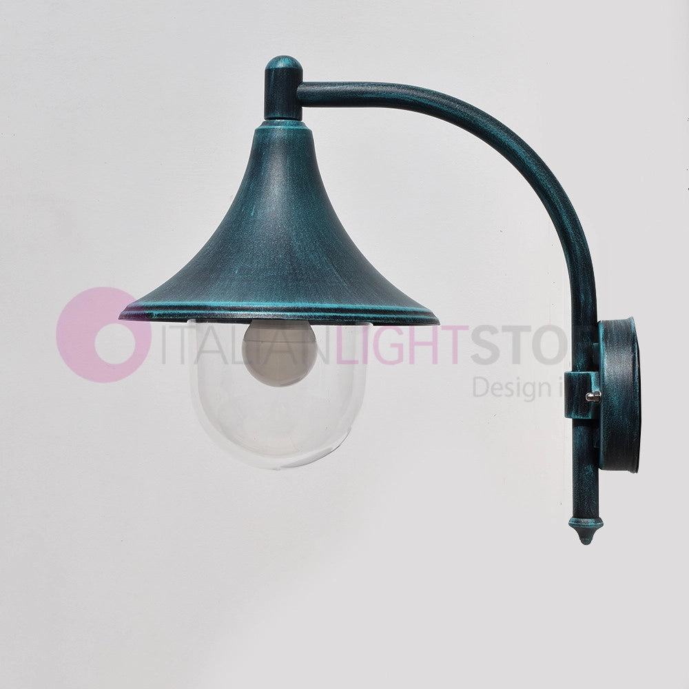 BARCHESSA Lanterna a Parete in Alluminio Lampada per Esterno Classica