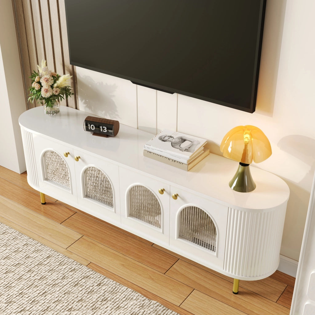 TV-Schrank Bianco+Oro in MDF Lunghezza 170 cm