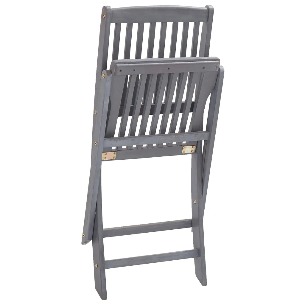 Sedie da Giardino Pieghevoli 4pz con Cuscini in Massello Acacia 3064588