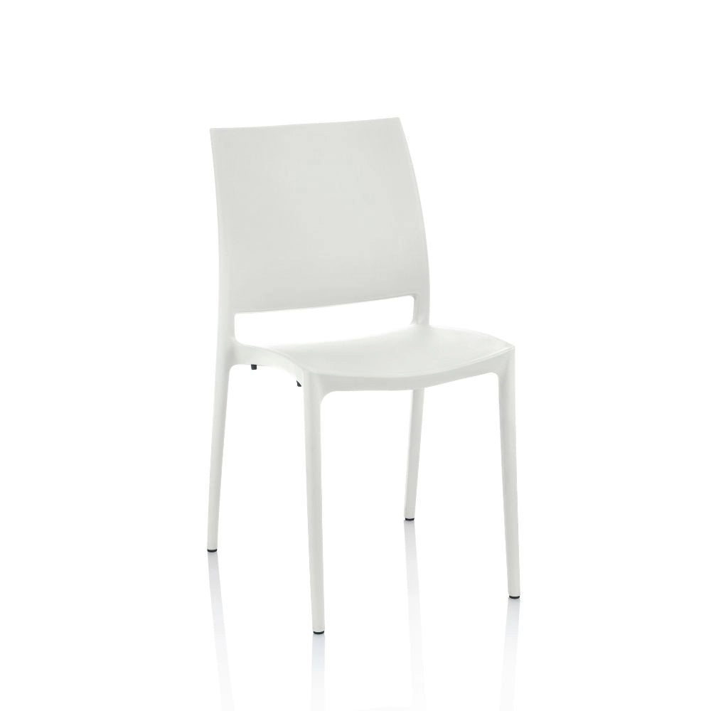 Set 4 Sedia polipropilene Curtis colore bianco