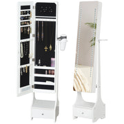 Armadio Portagioie con Specchio e Luci LED ¨C Minimal ¨C Bianco