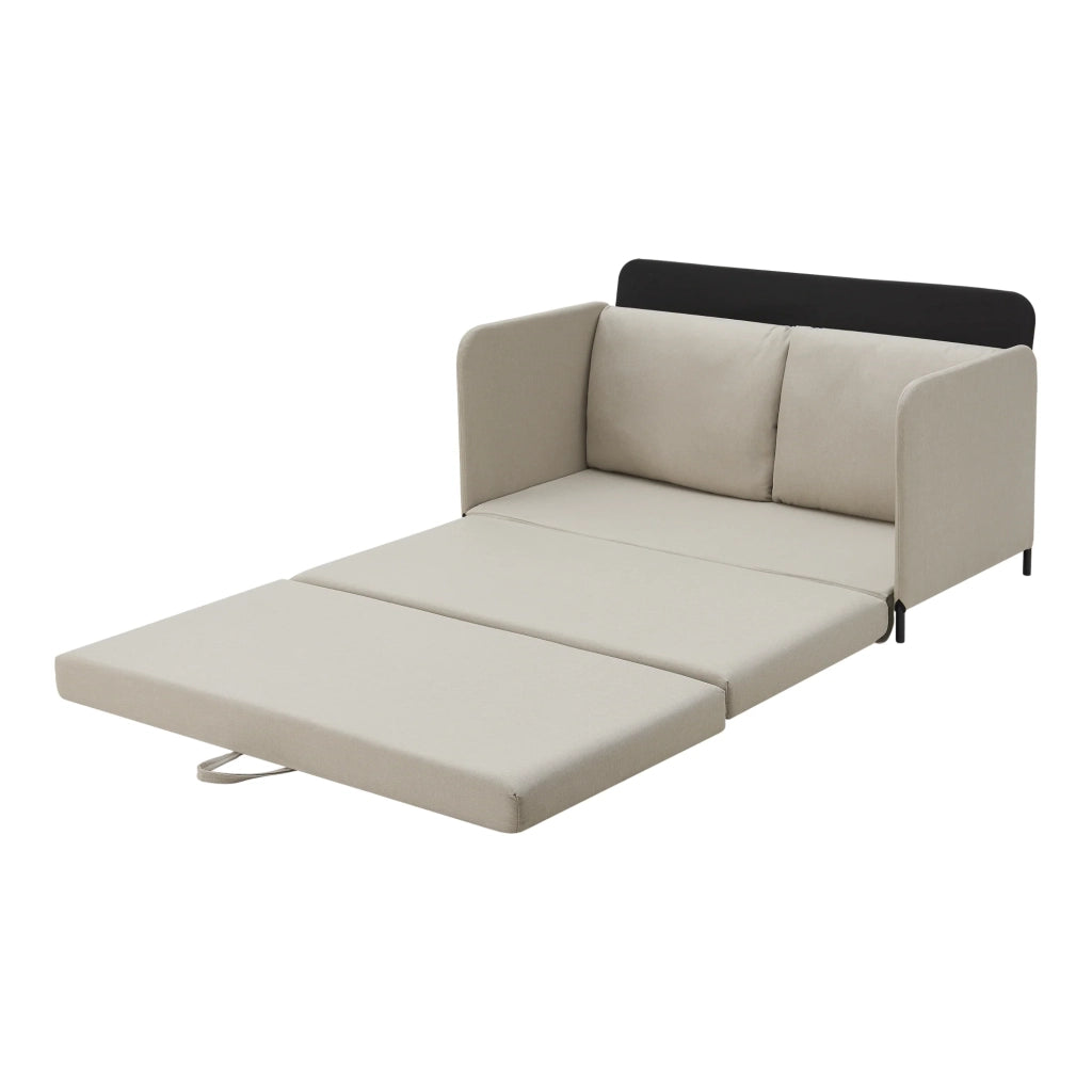 Divano/poltrona trasformabile a 2 posti 78 x 125 x 67 cm beige 03_0009126