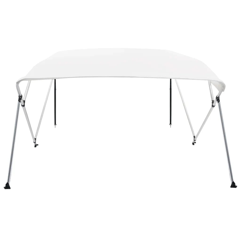 Bimini di Prua con Tendalino a 4 Archi Bianco 243x180x137 cm CFW6963707