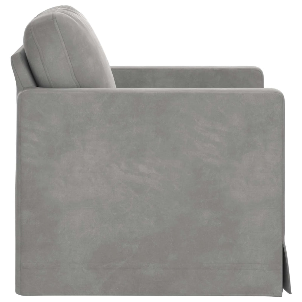 Divano Grigio chiaro 78 x 78 x 80 cm Velluto