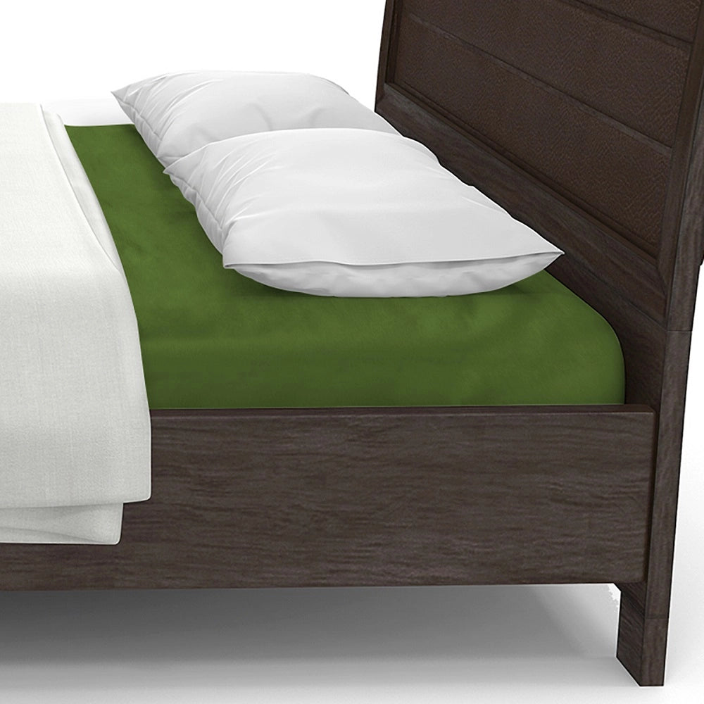 Lenzuolo letto sotto con angoli 100% puro cotone Made in Italy tinta unita Prateria - 2 Piazze