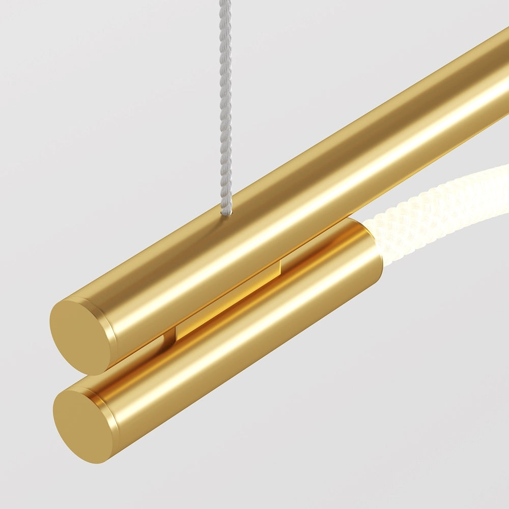 Lampada a sospensione LED Maytoni Tau ottone 150cm