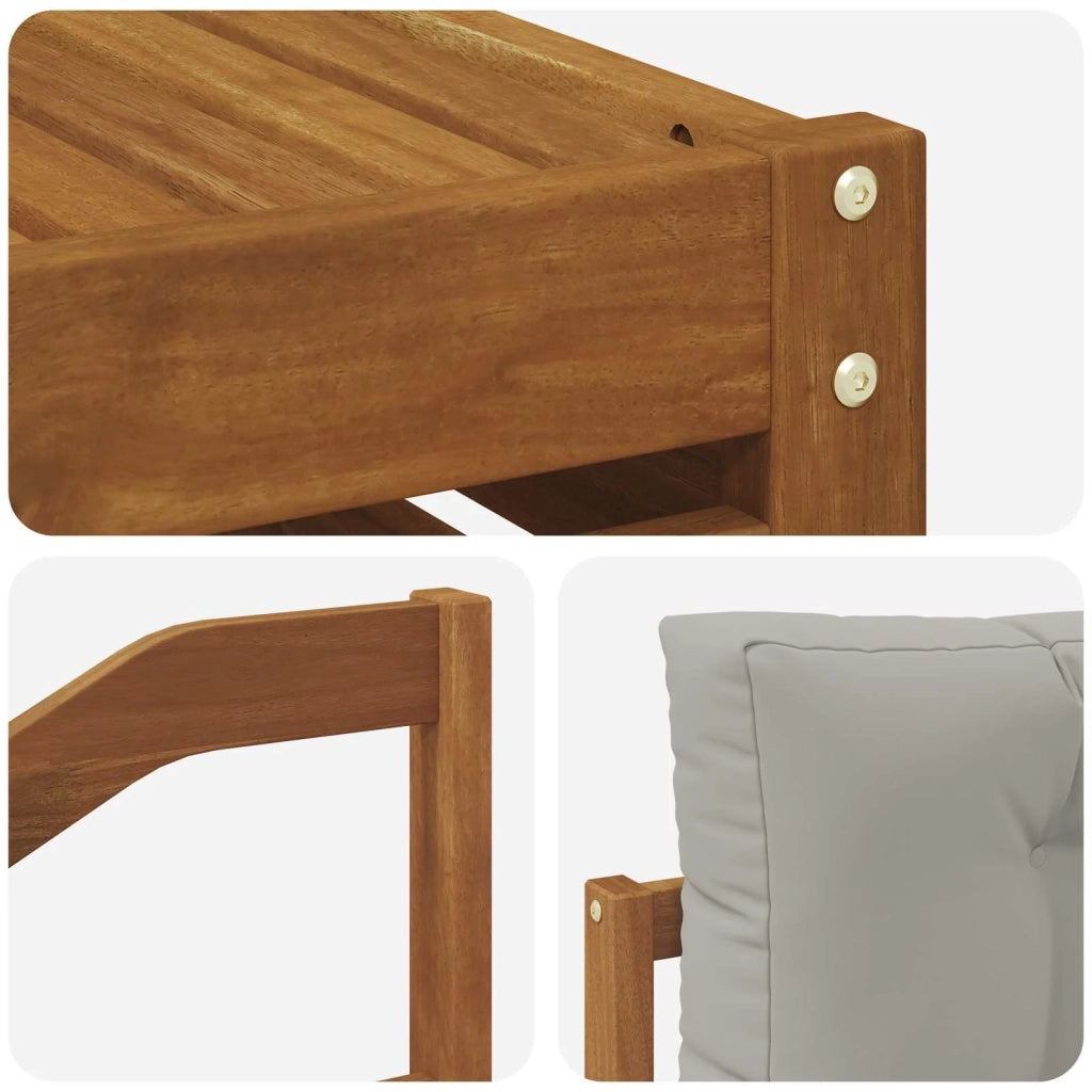 Set di divani da esterno 7 pcs Grigio Naturale e Chiaro 3373796