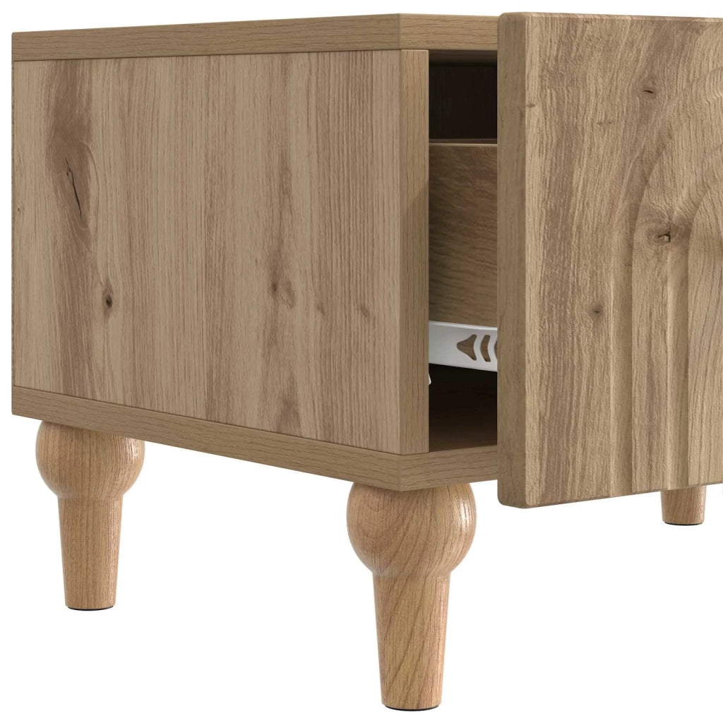 Mobile TV con cassetto-Credenza per TV Rovere Artigianale 147 x 34,5 x 30 cm 859955