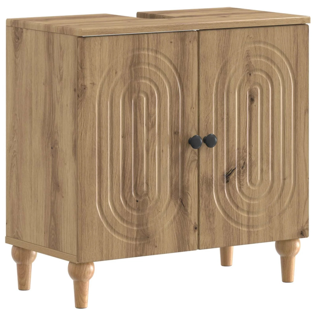 Set di Armadi da Bagno da 2 Pezzi ALKMAAR Rovere Artigianale 3417593