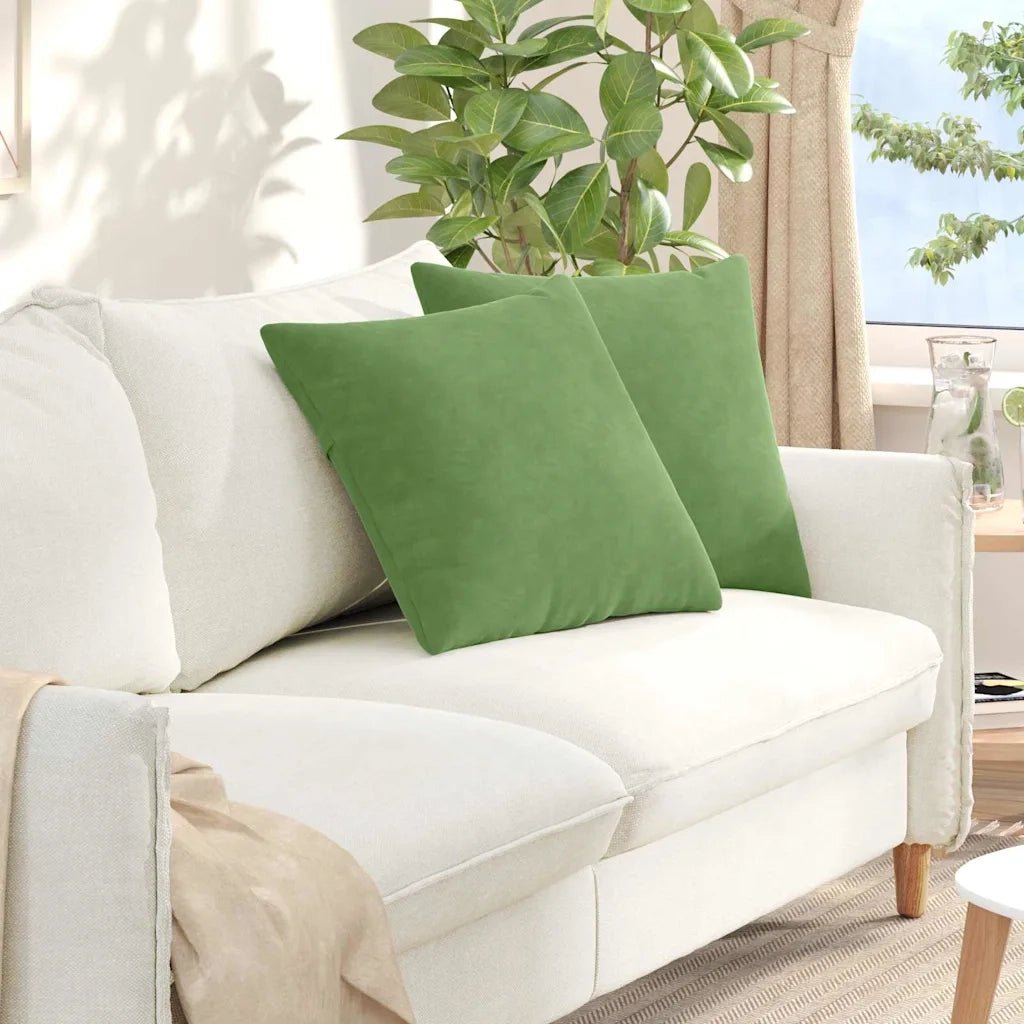 Cuscini da Divano 2 pcs Verde chiaro 50 x 50 cm 42013974