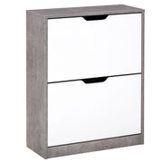 Scarpiera mobile ingresso ¨C Xylo ¨C 2 ante, grigio e bianco, 62.5x26x81 cm
