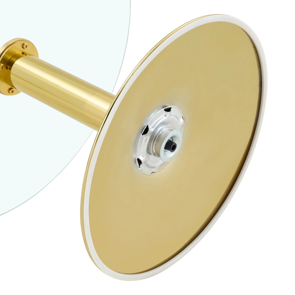 TAVOLO Basso Rotondo in Vetro 70 cm Oro