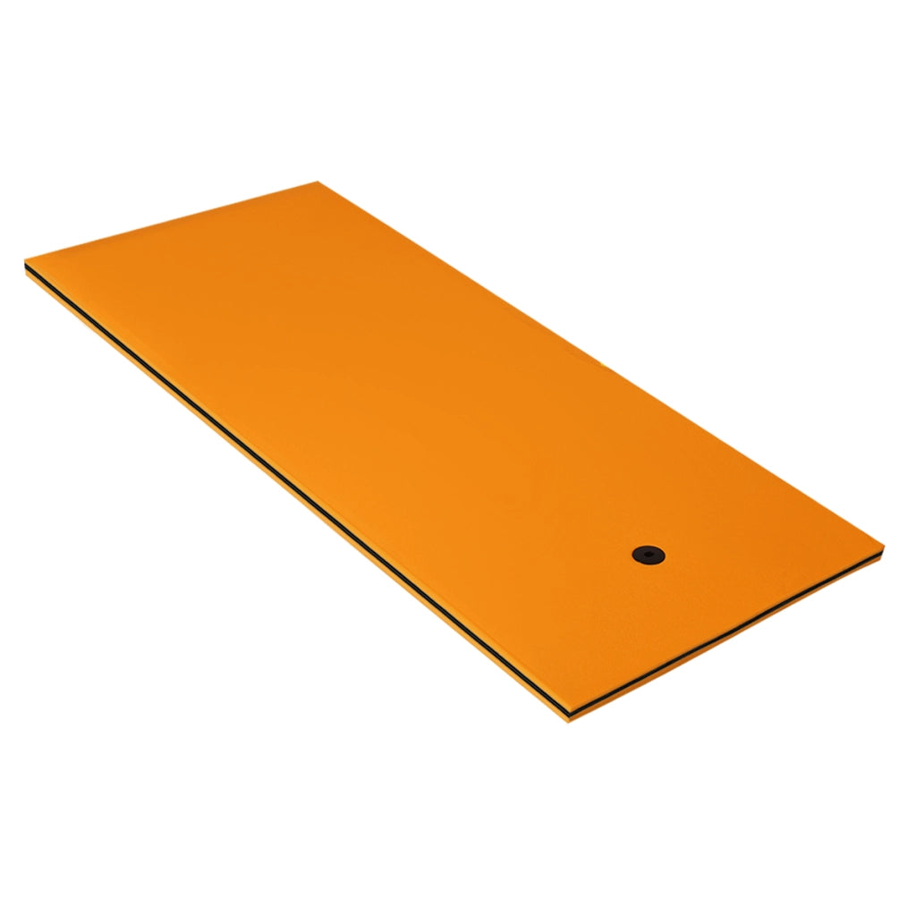 Materassino galleggiante 220x90cm con 3 strati, Tappetino fluttuante per rilassarsi e divertirsi Arancione-Sport acquatici