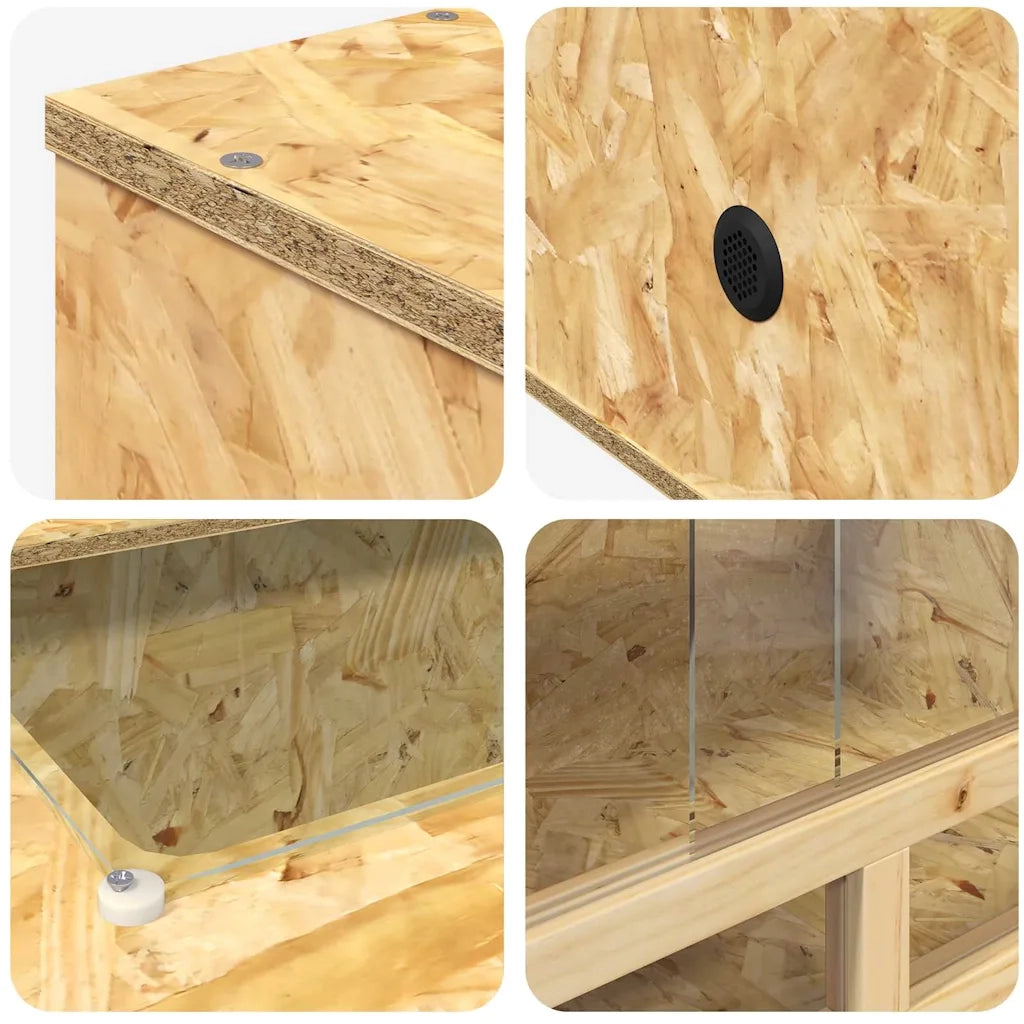 Terrario Marrone 80 x 50 x 50 cm OSB 876729