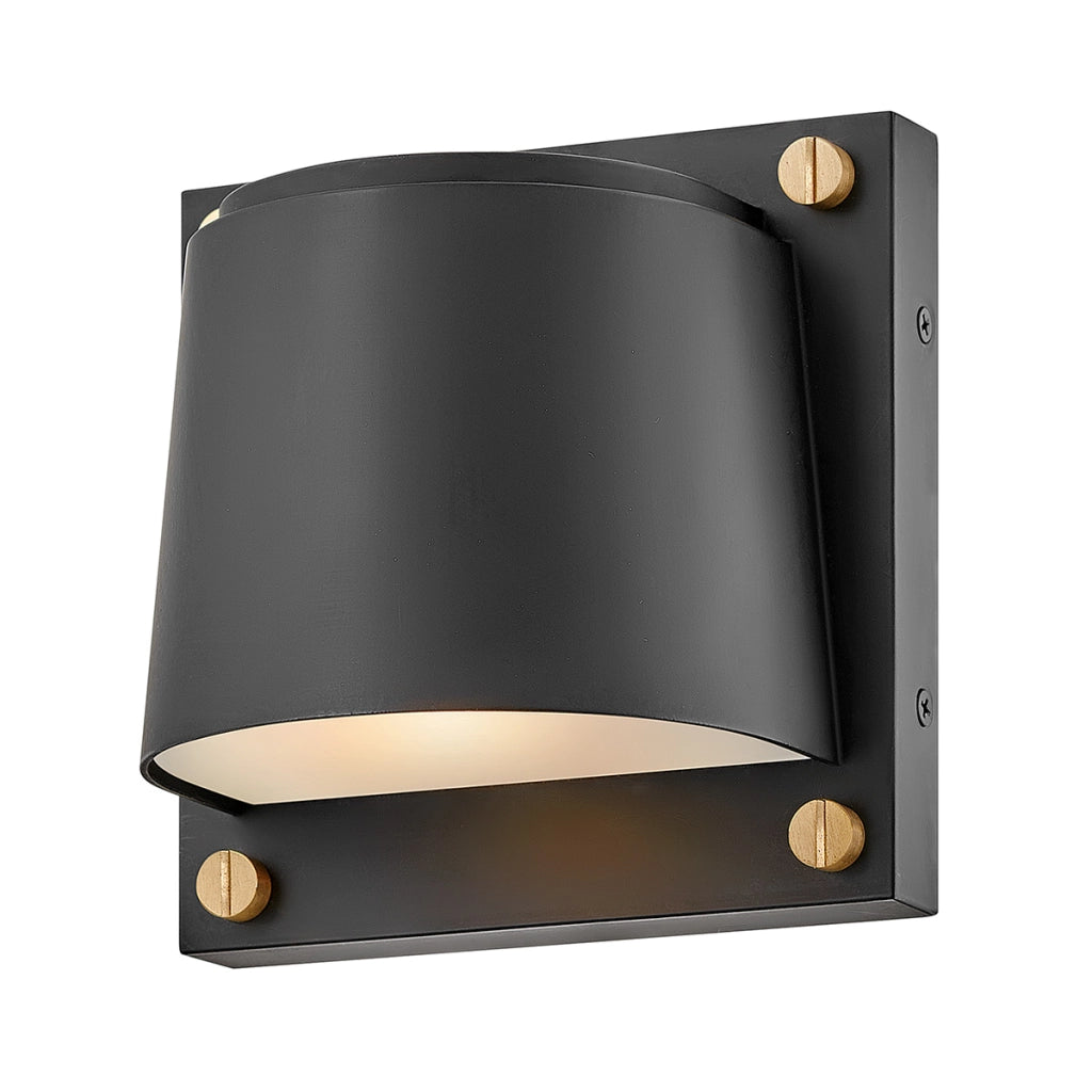 Applique esterna cilindrica nera 1xGU10 IP44 Scout Hinkley