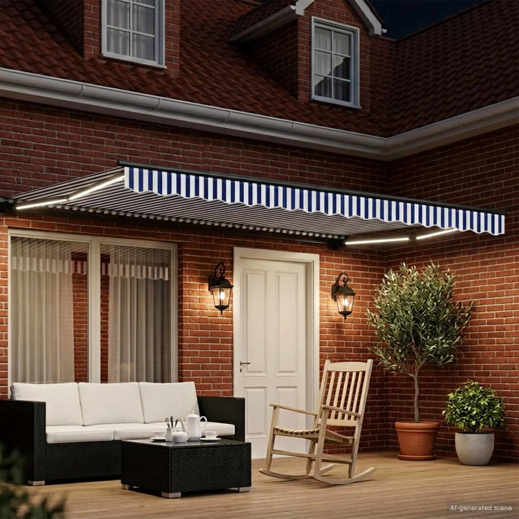 Cornice per Tenda Manuale con LED 4,5 × 3,5 m 3420895