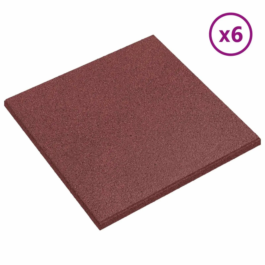 Piastrelle per Protezione dalle Cadute 12 pcs Rosso 50 x 50 cm
