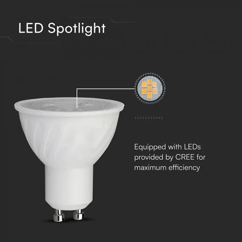 Lampada LED GU10 Dimmerabile Triac Taglio di Fase 6W 445lm, Angolo Largo 110° 220V, 3000K/4000K/6500K (Bianco Freddo 6500K)