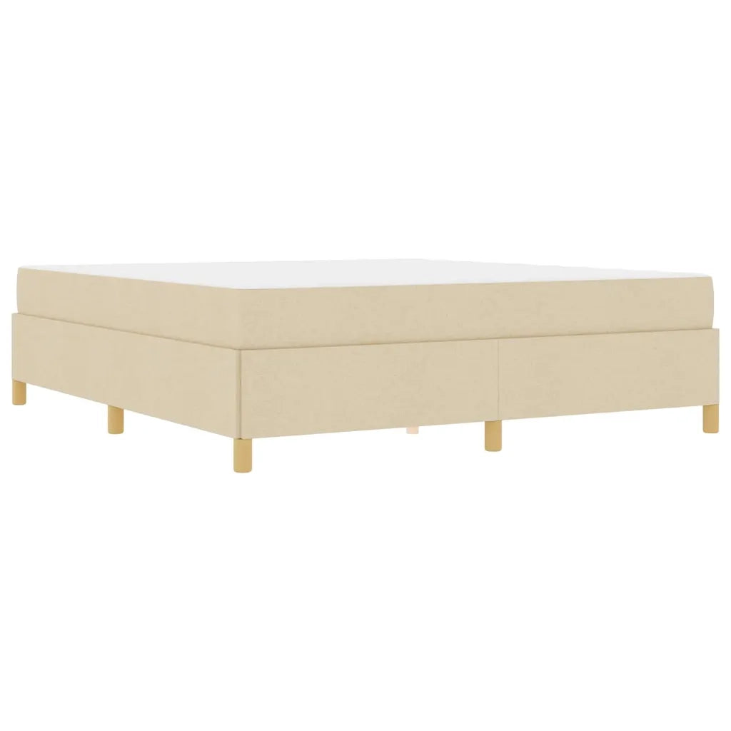 Struttura del letto con materasso Crema 180 x 200 cm Tessuto 3398960