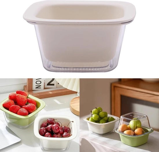 Zecca per cucina a doppia lastra - 2 in 1 per verdure e frutta - bianca