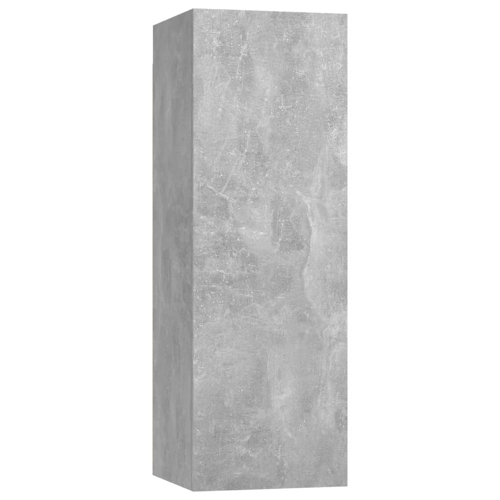 Set di mobili da 4 pezzi tra cui armadio credenza mobile TV televisore per soggiorno camera da letto salotto legno ingegnerizzato grigio 02_0024719