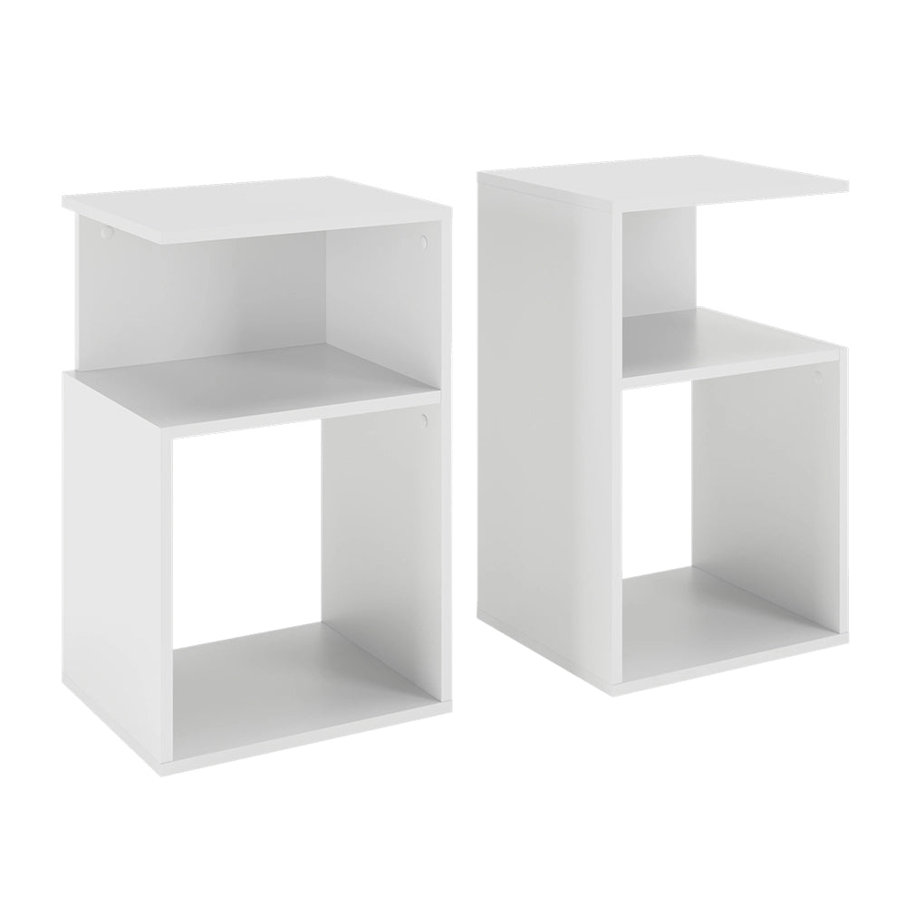 Vicco Comodino Bianco Set di 2