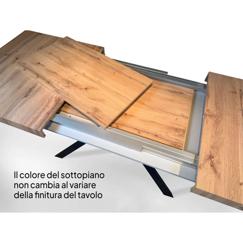 Tavolo allungabile 180/440x90 cm Spimbo Premium - Cemento
