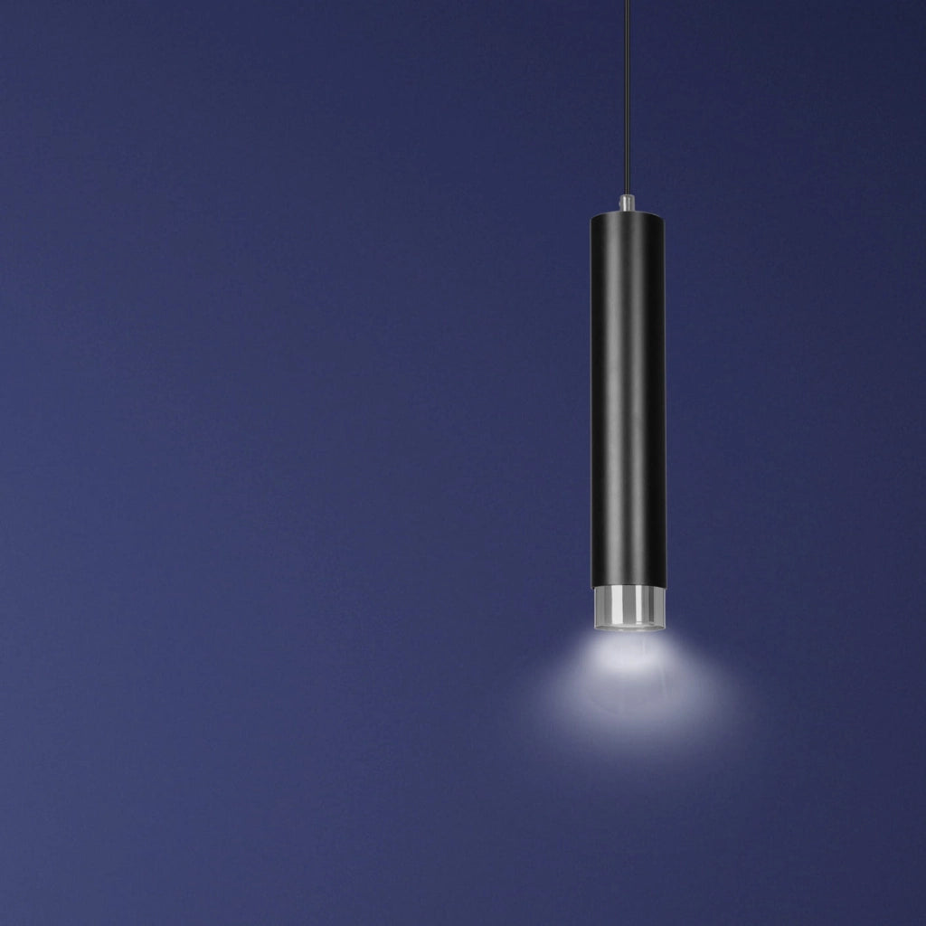Lampada a sospensione Emibig Kibo nera cromo GU10 1 luce