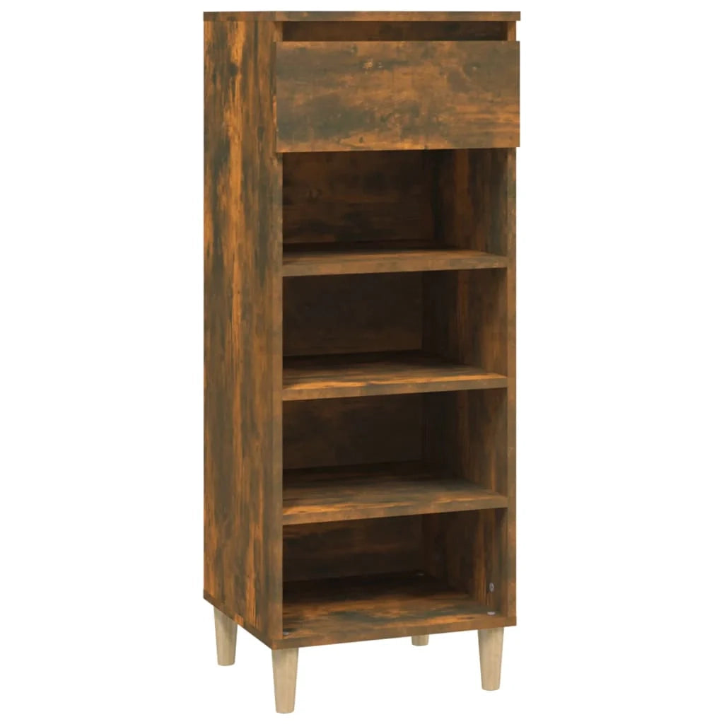 Scarpiera mobiletto portascarpe mobile per ingresso/corridoio/soggiorno 40 x 36 x 105 cm legno ingegnerizzato marrone 02_0021559