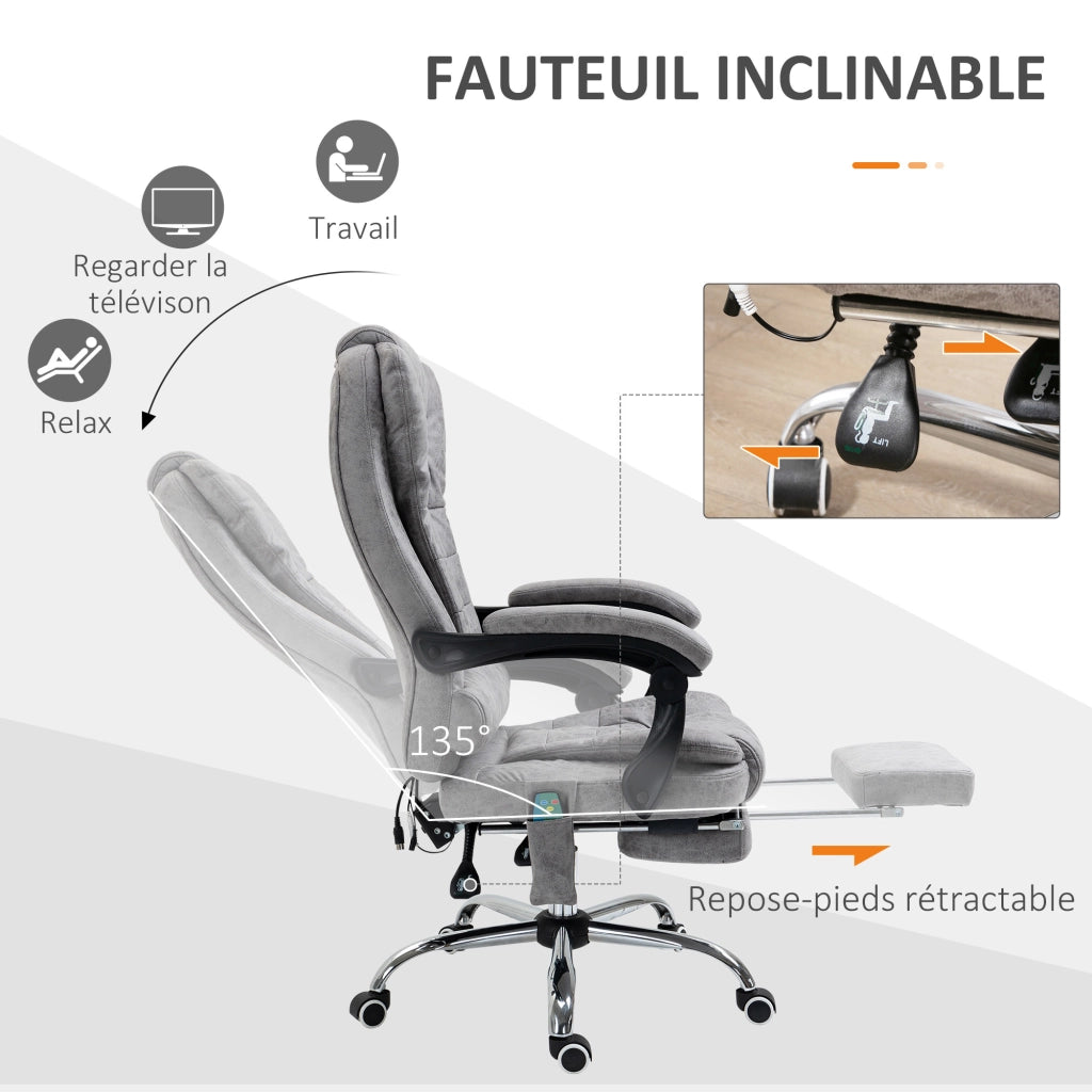 Poltrona massaggiante riscaldante regolabile in altezza ¨C Minimal ¨C Grigio