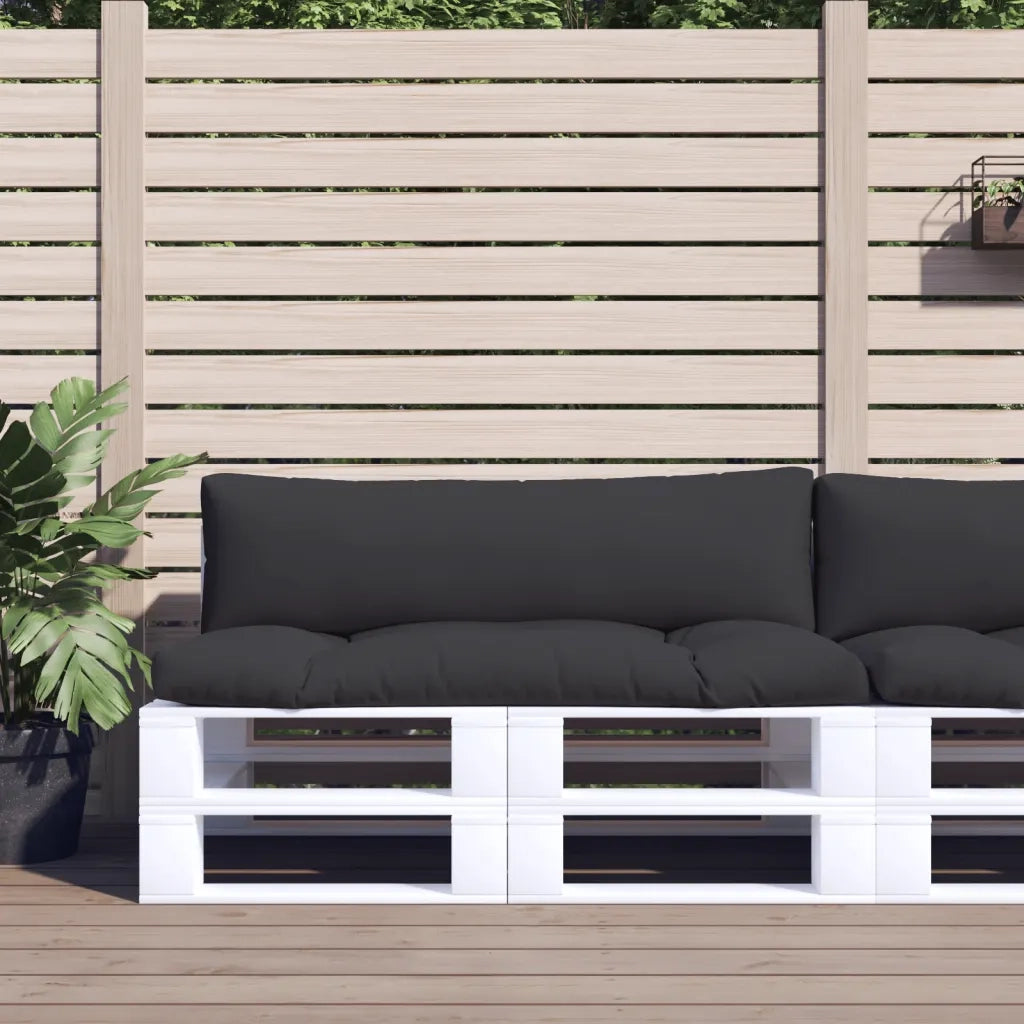 Cuscini per Pallet 2 pz Neri in Tessuto 360929