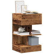 Comodini 2 pz in Legno Vecchio 40x35x65 cm in Legno Multistrato 856749