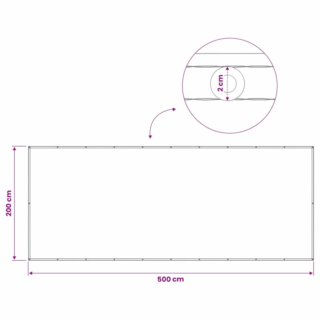 Schermo di Privacy per Balcone-Pannello per privacy 200 x 500 cm 572049