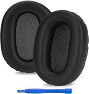 Orecchini sostitutivi - Orecchini per cuffie - Pelle proteica - Nero - Orecchie - Compatibile con WH-XB900N - Adatto per capelli...