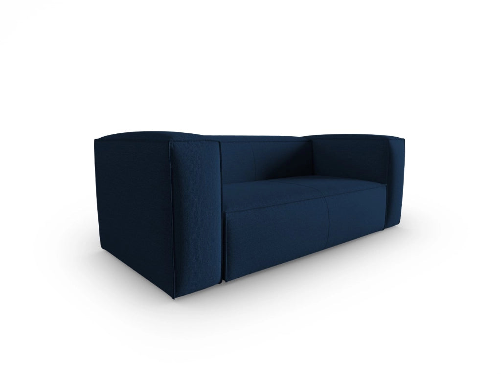 Cosmopolitan Design - Divano "Mackay" 2 posti in velluto strutturato blu scuro 