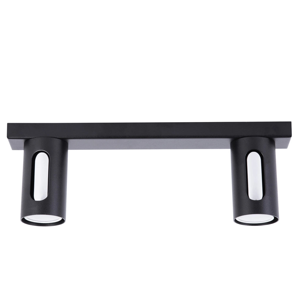 Plafoniera FLOW Sigma, barra 38 cm nero/argento 2xGU10