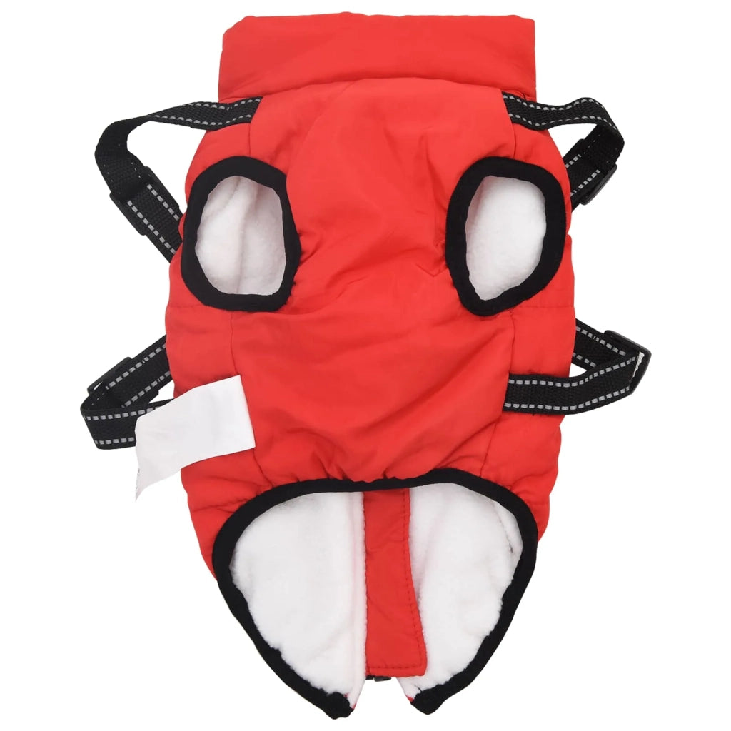 Cappotto per Cani Rosso L36 Pile e Poliestere CFW9347648