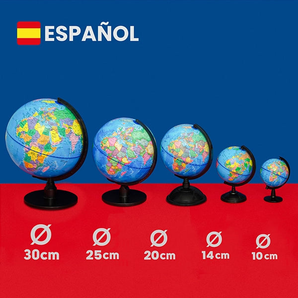Globo Terrestre ¨C Minimal ¨C Rotante, Mappamondo Educativo per Bambini, Decorazione Casa