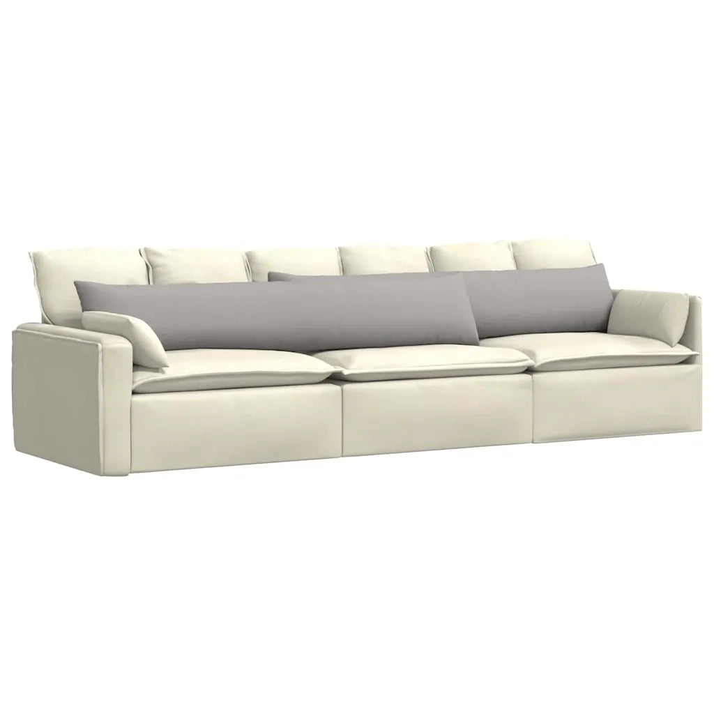 Cuscini da Divano 2 pz-Set di 2 Cuscini per Sofa Grigio Nuvola 200 x 40 cm Tessuto