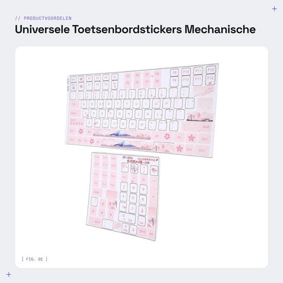 Stickers per tastiera in PVC duraturo - Stickers per tastiera meccanici - Stickers QWERTY - Stickers resistenti ai graffi - Stickers resistenti agli abrasivi - Facili da applicare - Stickers per capsella tastiera