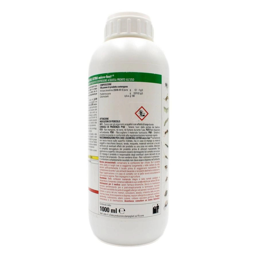 INSETTICIDA CLEAN KILL EXTRA MICRO FAST 1000 ML PRONTO ALL USO PER INTERNI ED EO