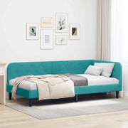Cornice del letto ad angolo Turchese 90 x 200 cm Velluto 42016614