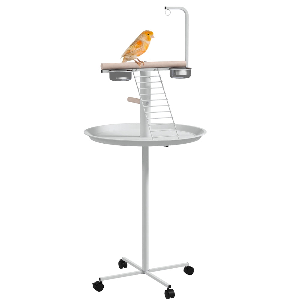 Mangiatoio per Uccelli con Ruote ¨C zephmum ¨C Bianco ?60x138 cm