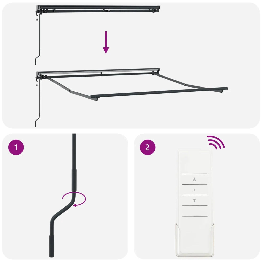 Struttura della tenda Marrone 300 x 250 cm 3329958