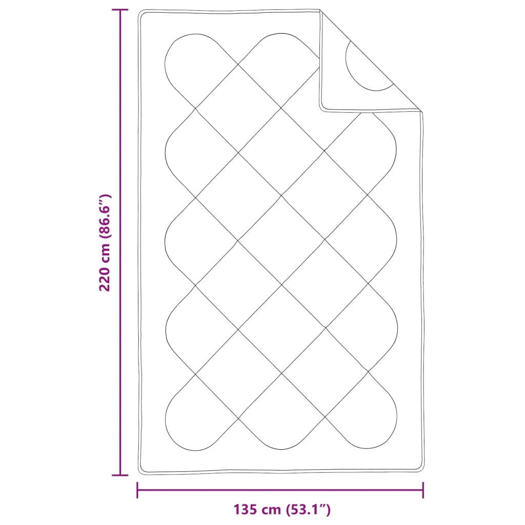 Duvet per Tutte le Stagioni con cuscino 2 pcs Bianco Microfibra 3376562