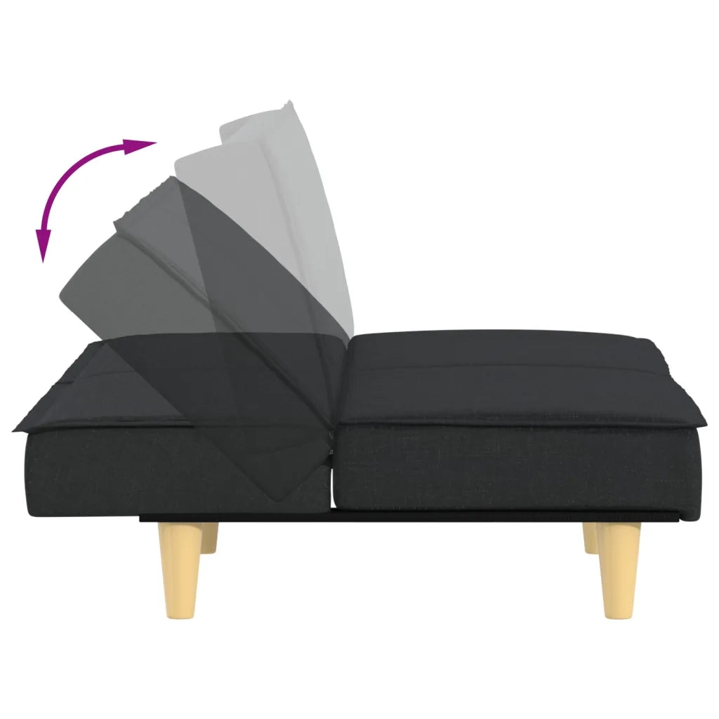 Divano letto | Sof¨¤ letto | Letto singolo Nero in Tessuto