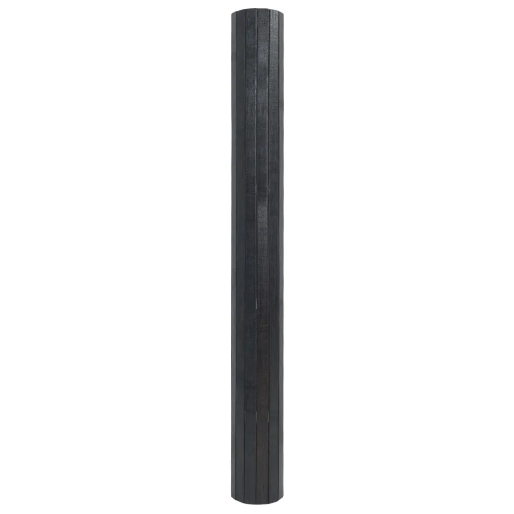 Tappeto Rettangolare Grigio 70x200 cm in Bambù 376748